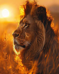 Lion Golden Hour Wall Art