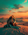 Golden Hour Lion Art Print