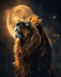 Moonlit Lion Wall Art