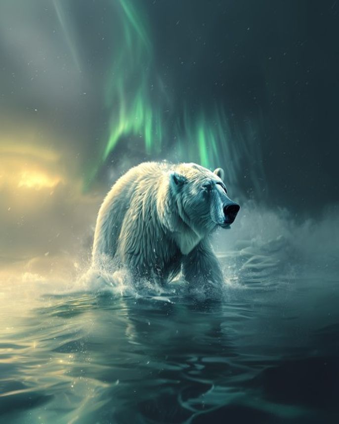 Polar Bear Art for Living Room
