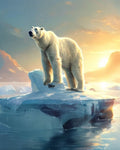 Golden Hour Polar Bear Print