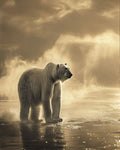 Golden Hour Polar Bear Wall Art