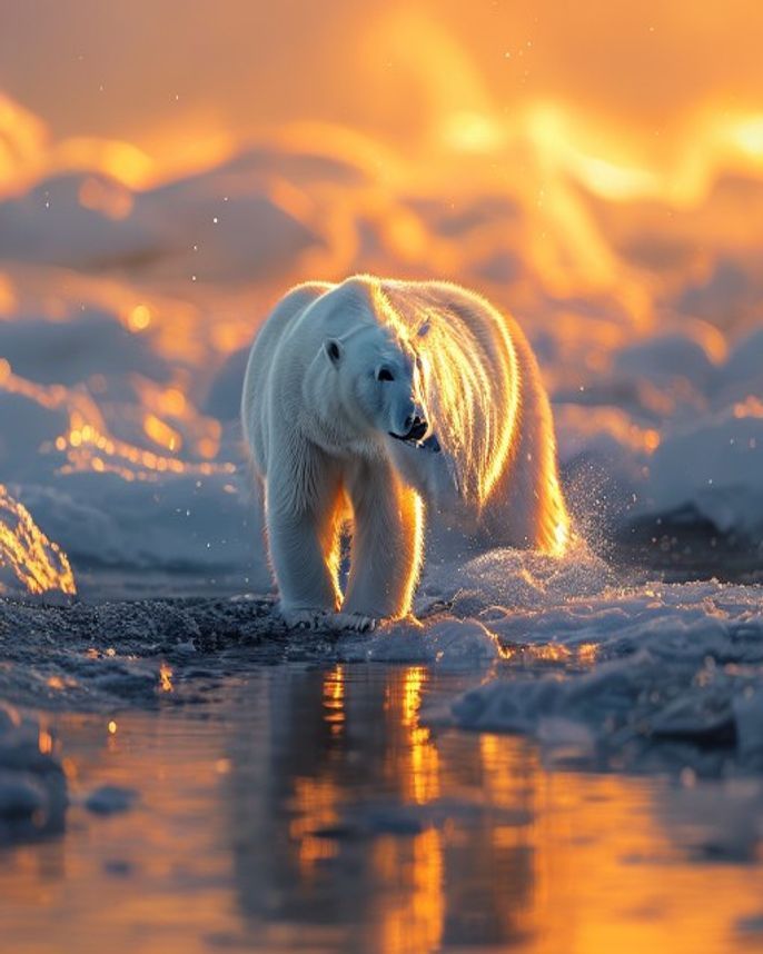 Polar Bear Arctic Wildlife Art