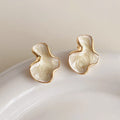 White Cloud Stud Earrings