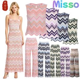 Hollow Chevron Knit Maxi Dress